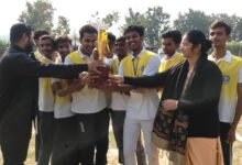 Cricket match organized in St. Pushpa Senior secondary School