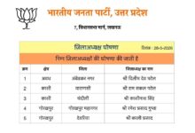 UP BJP New District President List 2026 featuring Kali Prasad appointed as Deoria BJP District President
